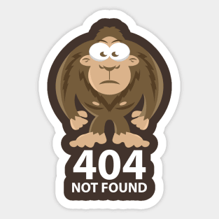 404 Bigfoot Not Found Sticker